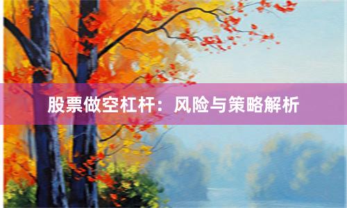 股票做空杠杆：风险与策略解析