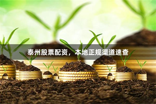 泰州股票配资，本地正规渠道速查